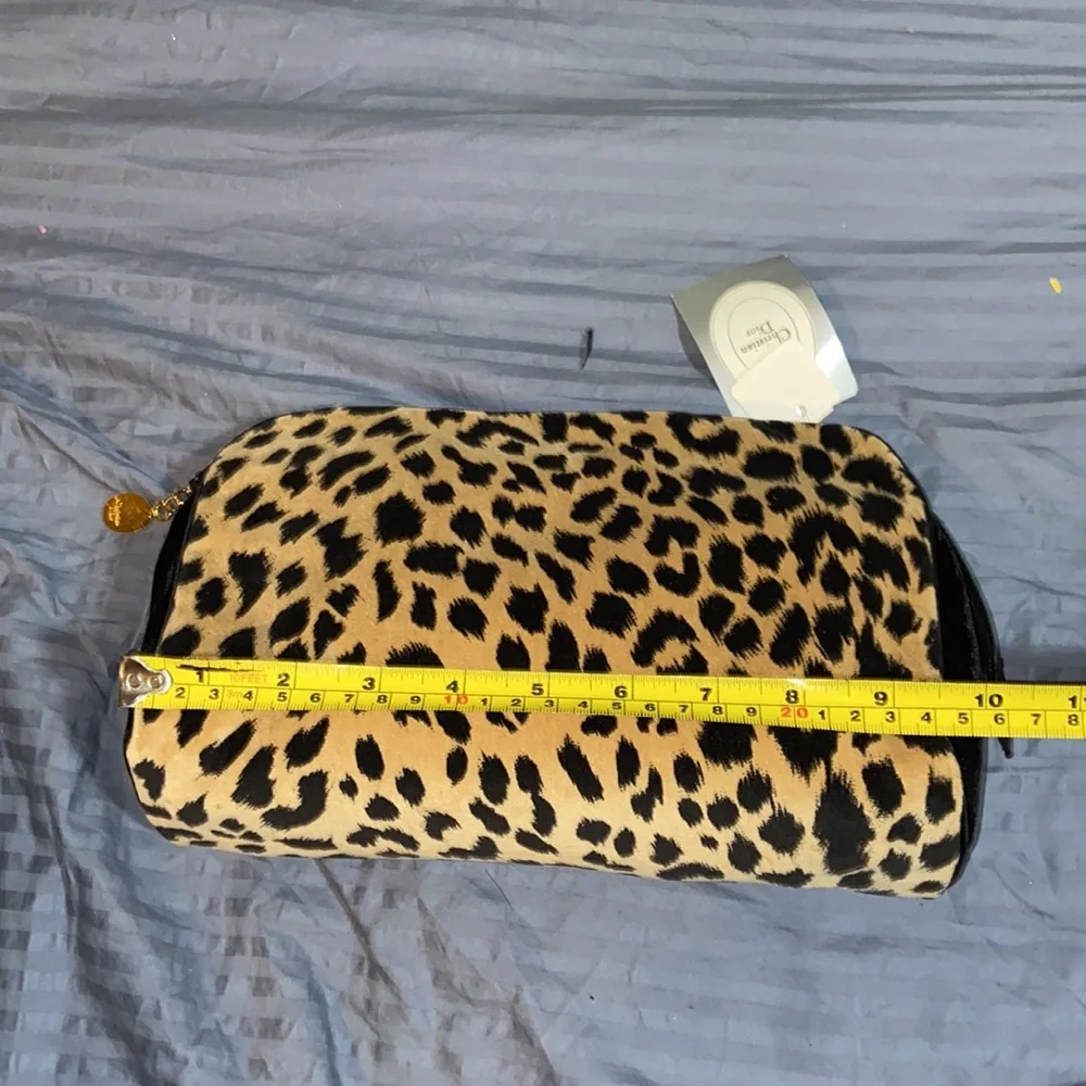 Nwt Christian Dior vintage leopard print makeup bag